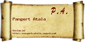 Pangert Atala névjegykártya